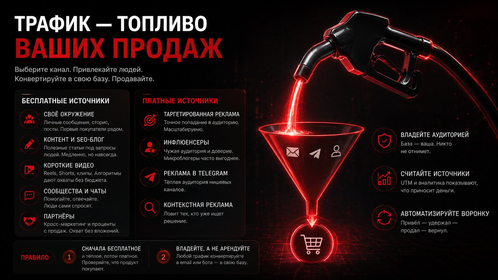 Где брать трафик на онлайн-курс: платные и бесплатные источники